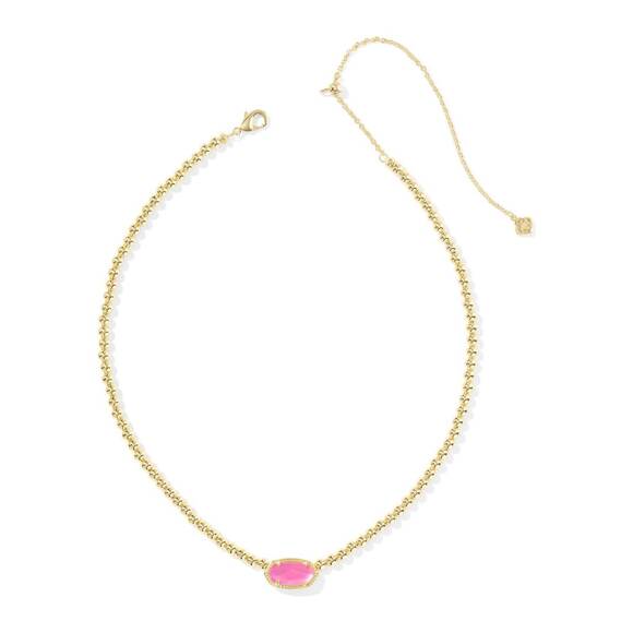NEW KENDRA SCOTT elisa beaded necklace in gold azalea illusion - Picture 2 of 2